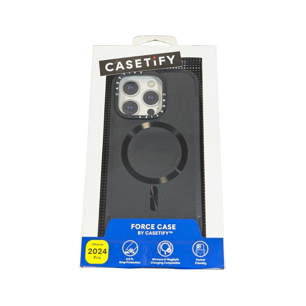 Aa5O CASETiFY Force Case w/ Magsafe Apple iPhone 16 Pro 6.3" - Black
